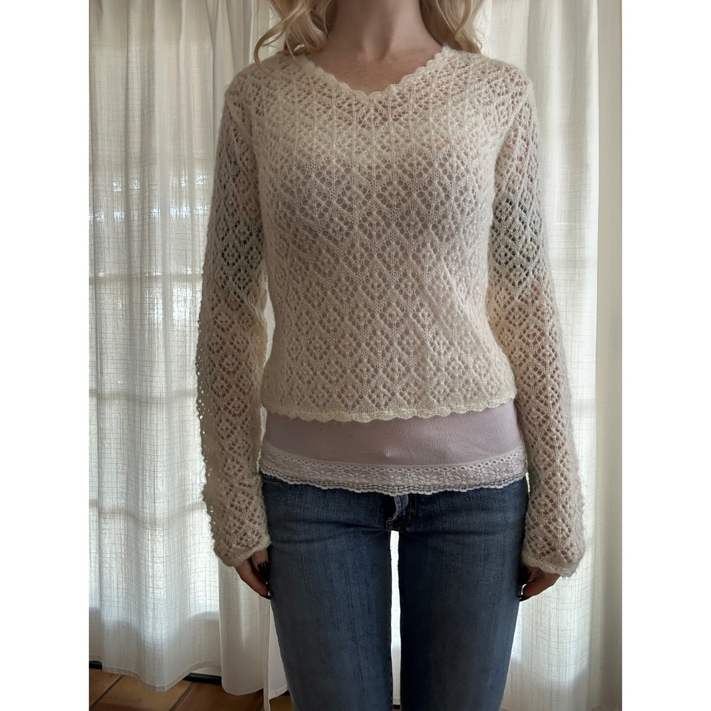 Vintage Y2K fuzzy mohair blend sweater